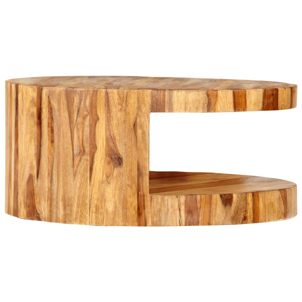 Round Coffee Table Solid Sheesham Wood Q5999