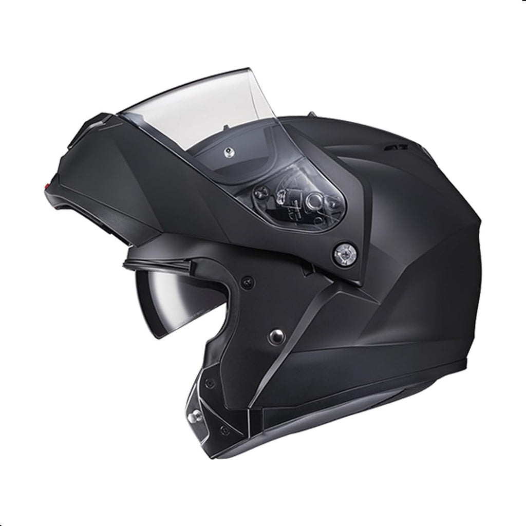Solid Modular Motorcycle Helmet with Pinlock Shield DOT Approved Semi Flat Black X-Large E553926