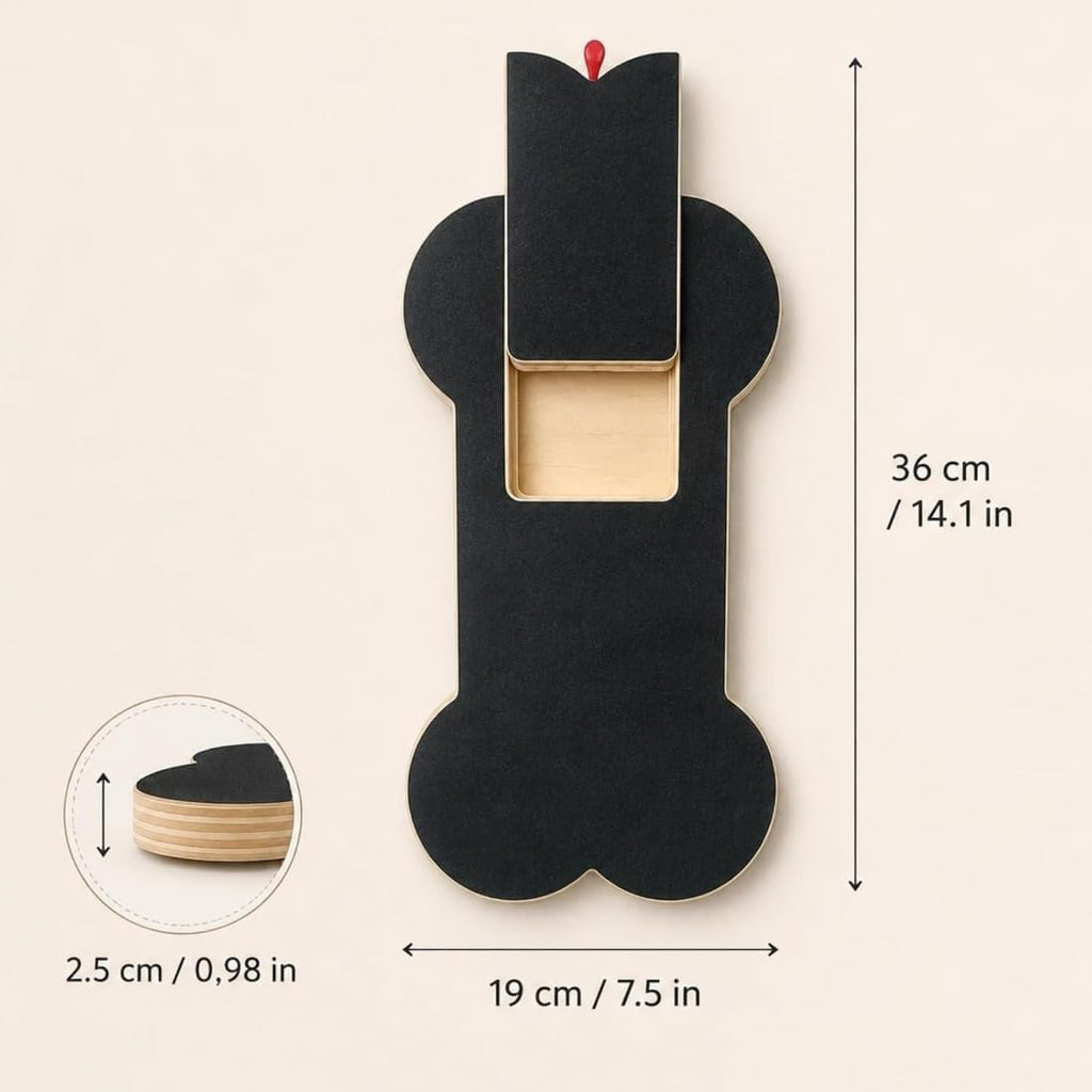 Wooden Dog Nail Scratch Board with Treat Dispenser Z82387