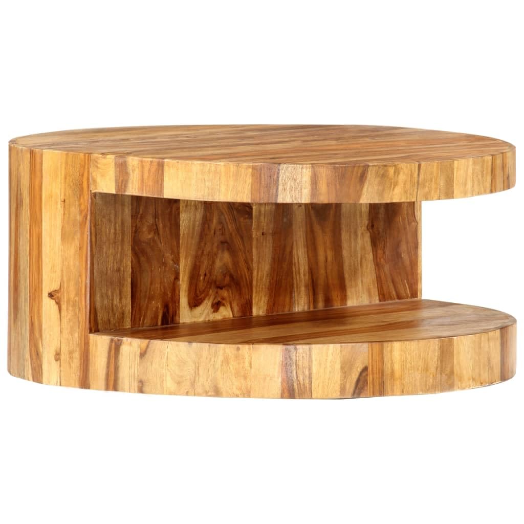Round Coffee Table Solid Sheesham Wood Q5999