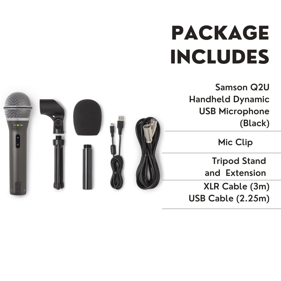 Black USB/XLR Dynamic Microphone Pack I809564