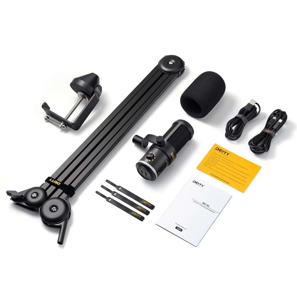 USB Dynamic Podcast Microphone with RGB Lights Boom Arm Kit G9401