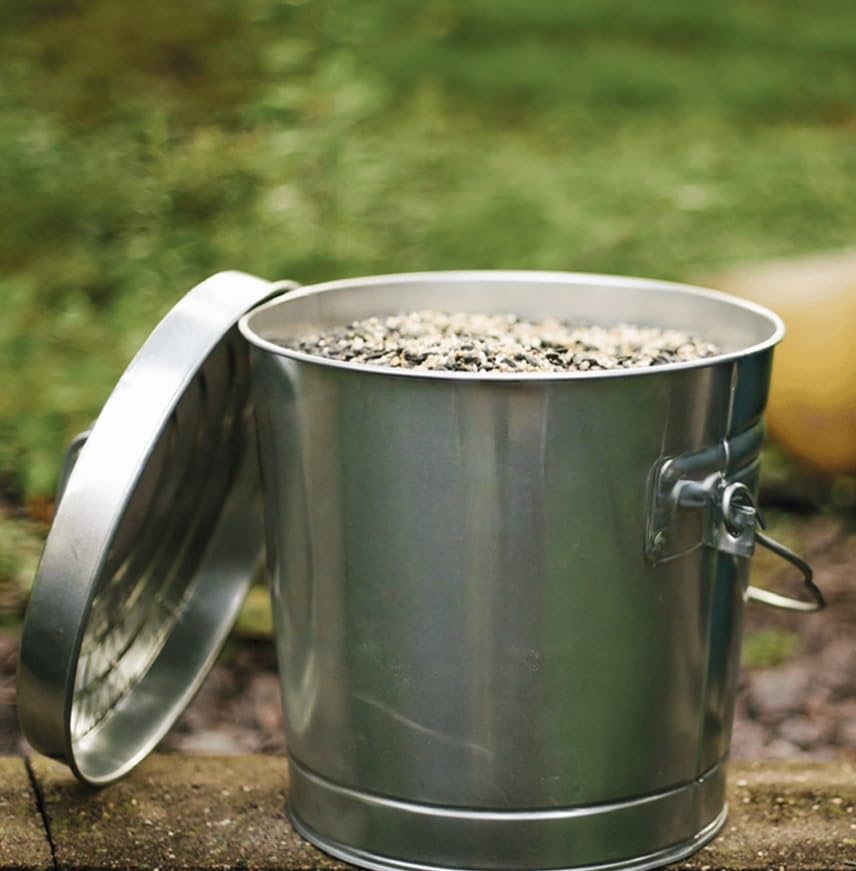 Galvanized Steel 6 Gallon Storage Can with Locking Lid H442