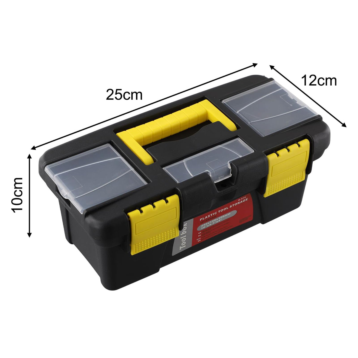 10-Inch Plastic Tool Box with Removable Tray D436