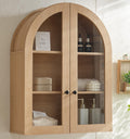 Arched Wall Mount Bathroom Cabinet with Glass Doors I533407