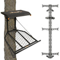 1-Person Tree Stand Platform & Set of 3 Climbing Sticks with Fold-Up Steps M304369