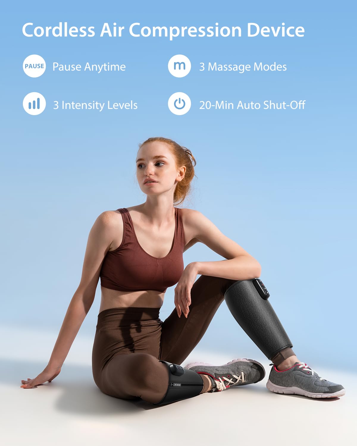 Gray Cordless Leg Massager U7919