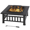 Square Metal Fire Pit Table 32in V2995