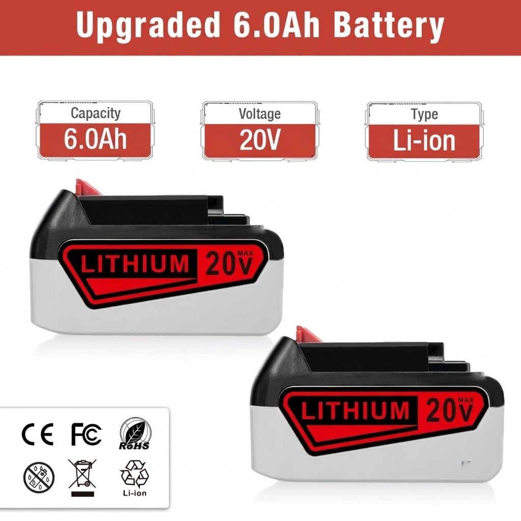 6000mAh 20V Lithium Ion Battery H76901