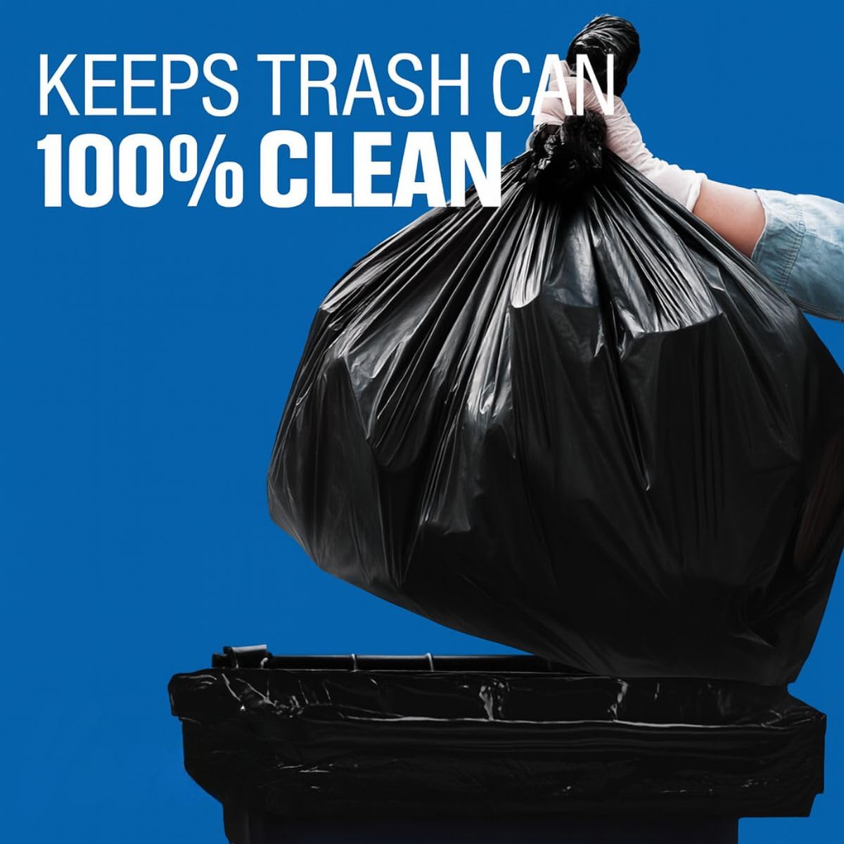 45 Gallon Black Heavy Duty Trash Bags R447