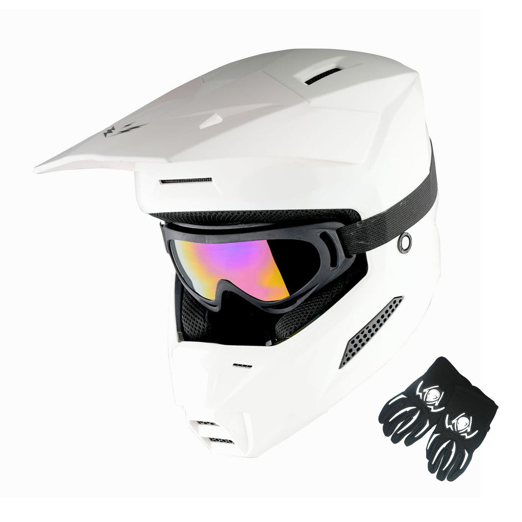 Youth Motocross Helmet with Goggles and Gloves T212