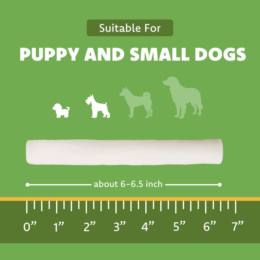 6Inch Natural Flavor Rawhide Rolls Dog Treats M65818