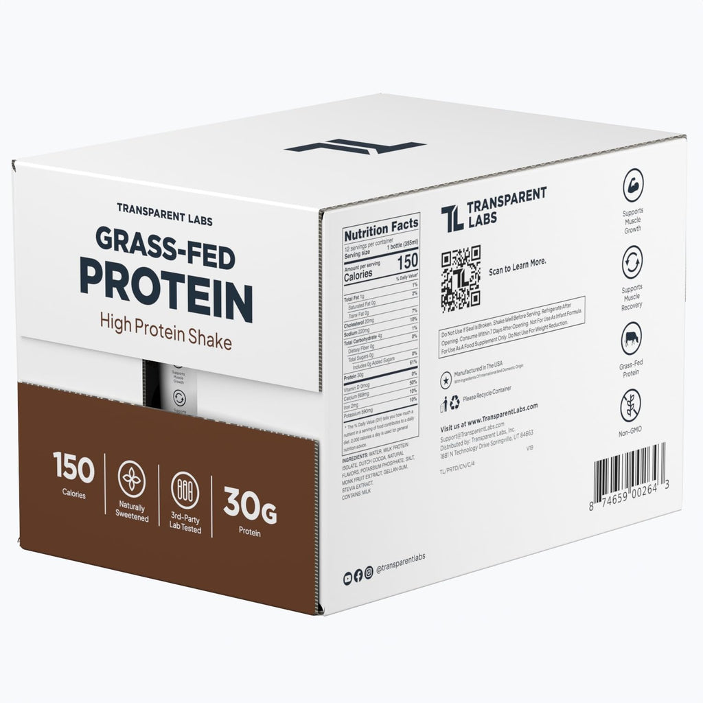 Grass-Fed Protein Shake Chocolate 12 Pack Y9755