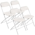4 Pack Folding Plastic Chairs with Metal Frame N95286