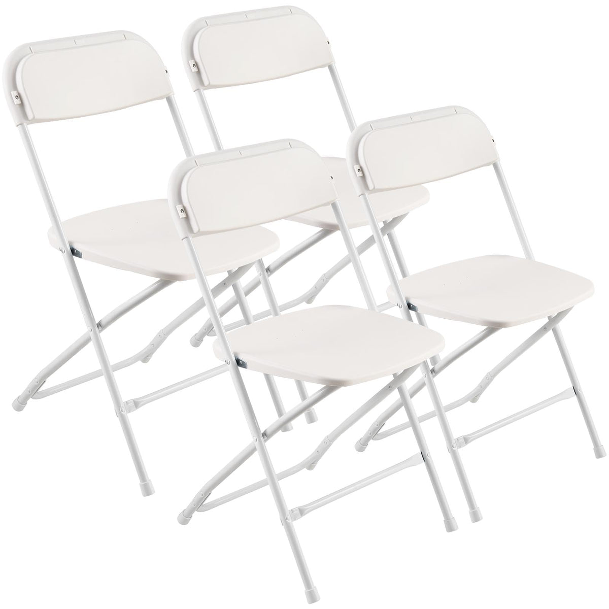 4 Pack Folding Plastic Chairs with Metal Frame N95286