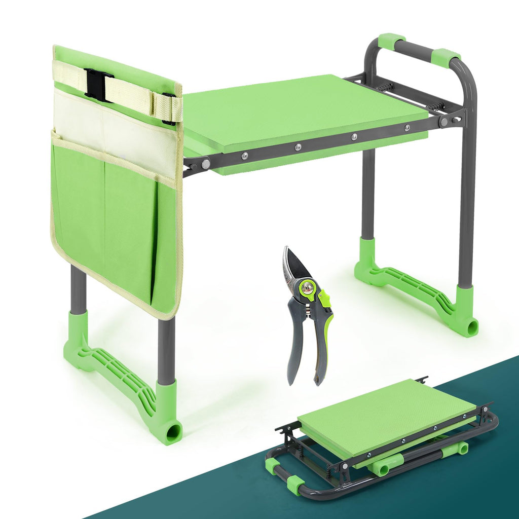 Foldable Garden Kneeler and Seat with Tool Storage Pouch S70644