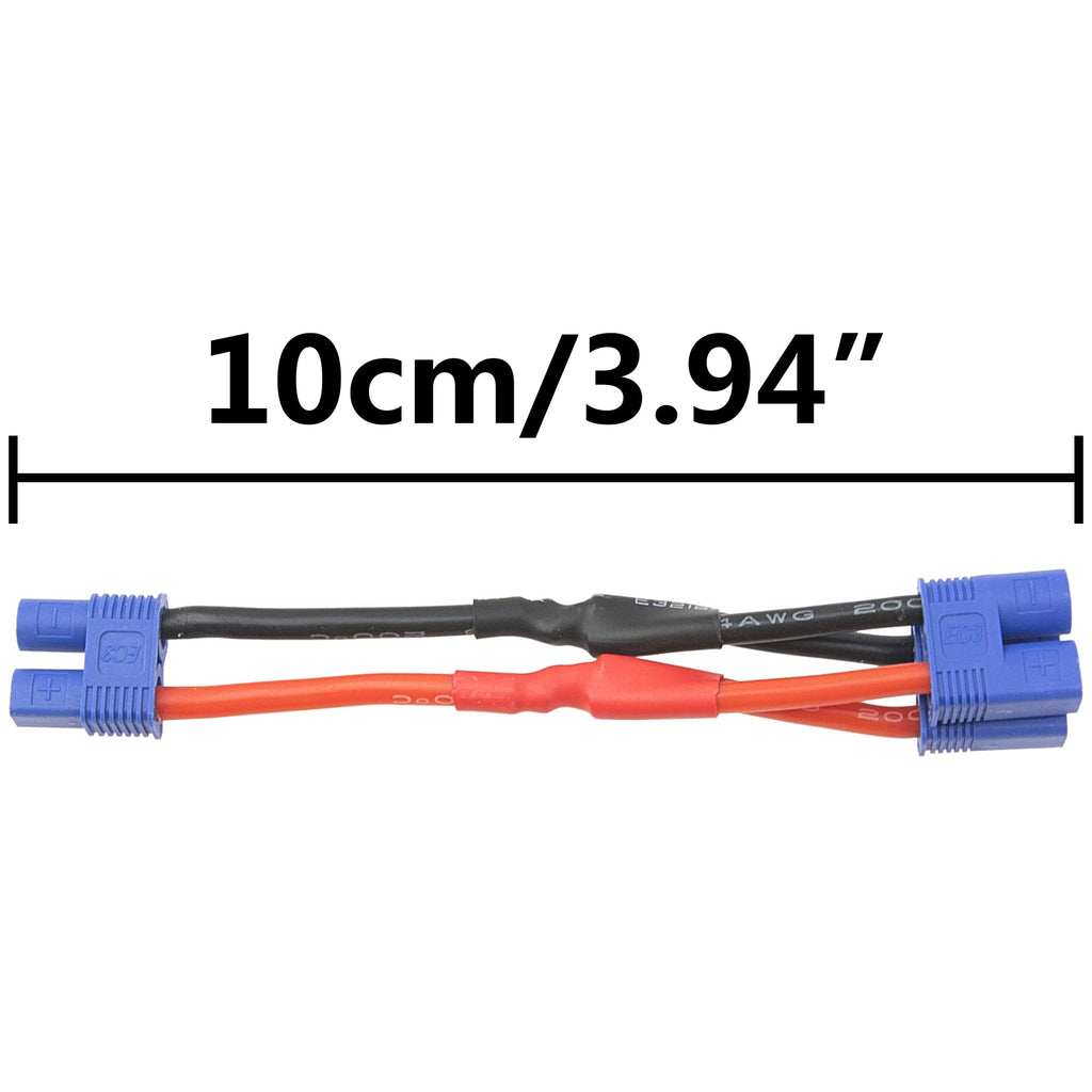 3Pcs 14AWG Silicone Y Splitter Cable Adapter 1 Female to 2 Male E1923