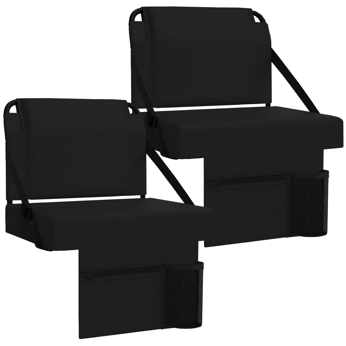 2pcs Stadium Seat for Bleachers with Back Support and Cushion V50054