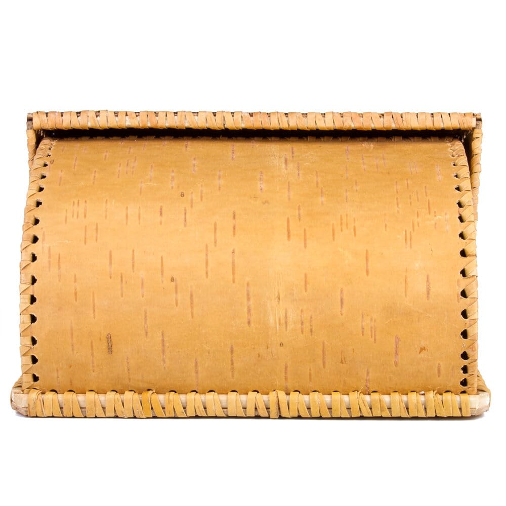 Birds Pattern Birch Bark Bread Box A360458