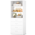 White Wood Closet Organizer System Y1547