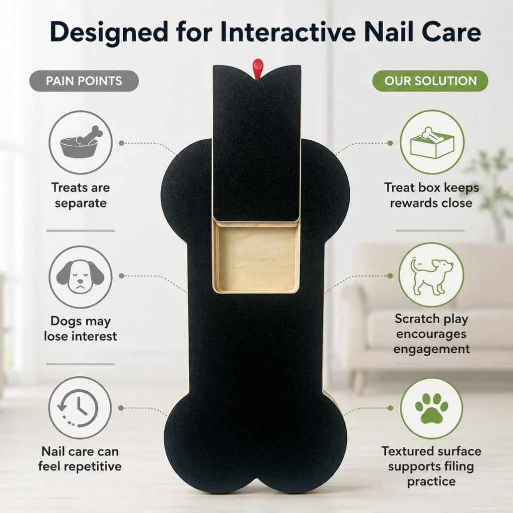 Wooden Dog Nail Scratch Board with Treat Dispenser Z82387