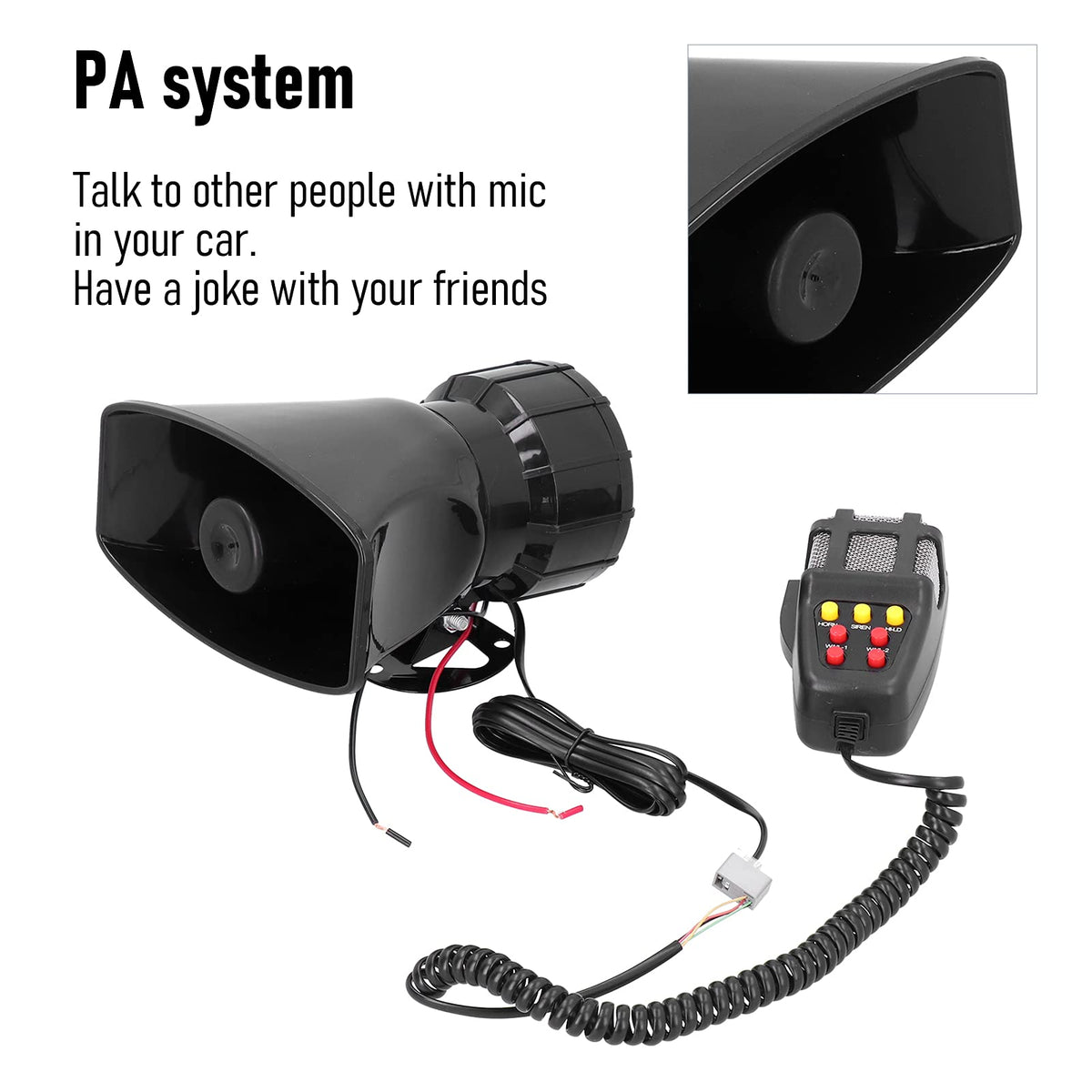 Car Siren Speaker Alarm Horn 7 Tone E289391
