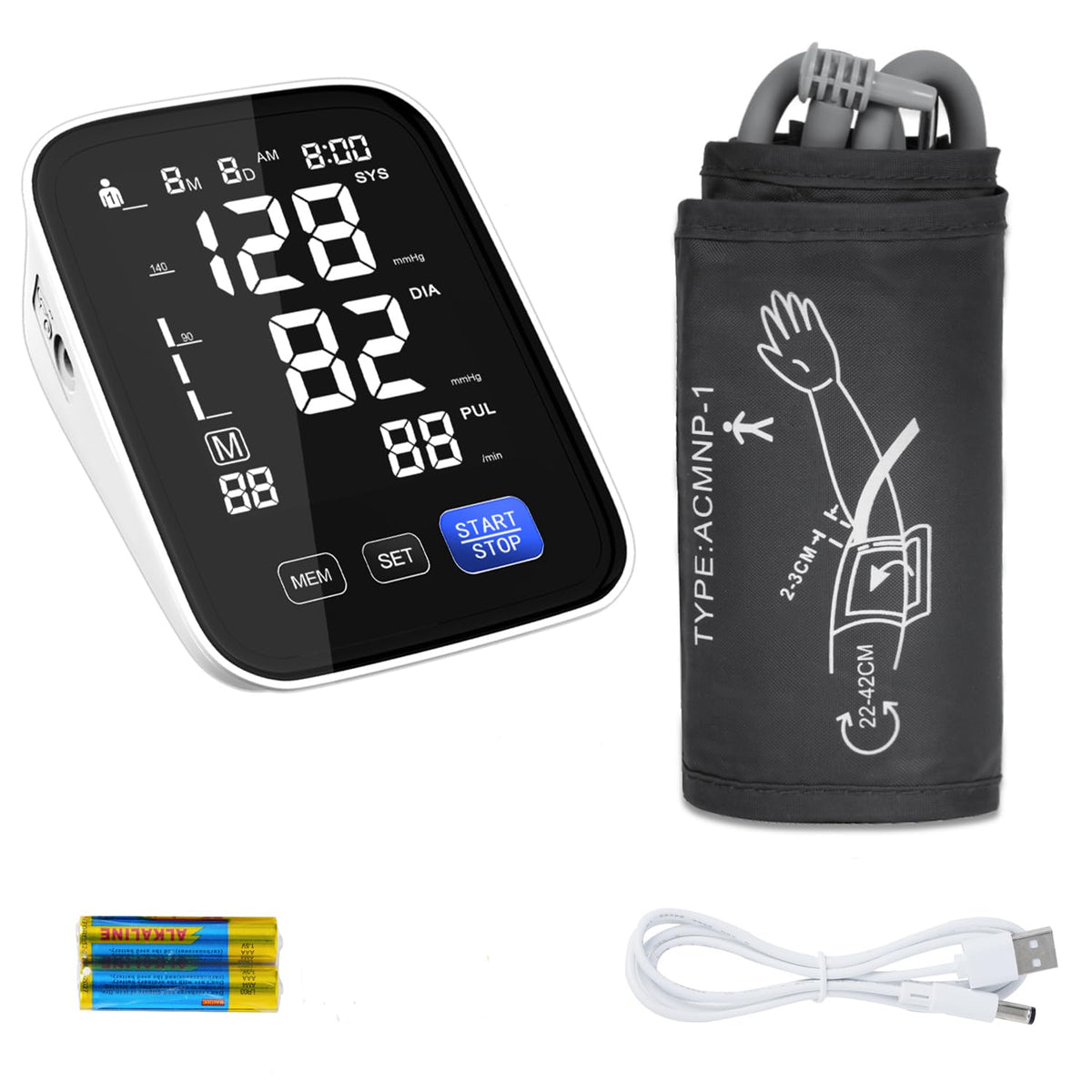 Automatic Upper Arm Blood Pressure Monitor with 8.5"-16.5" Cuff B37073