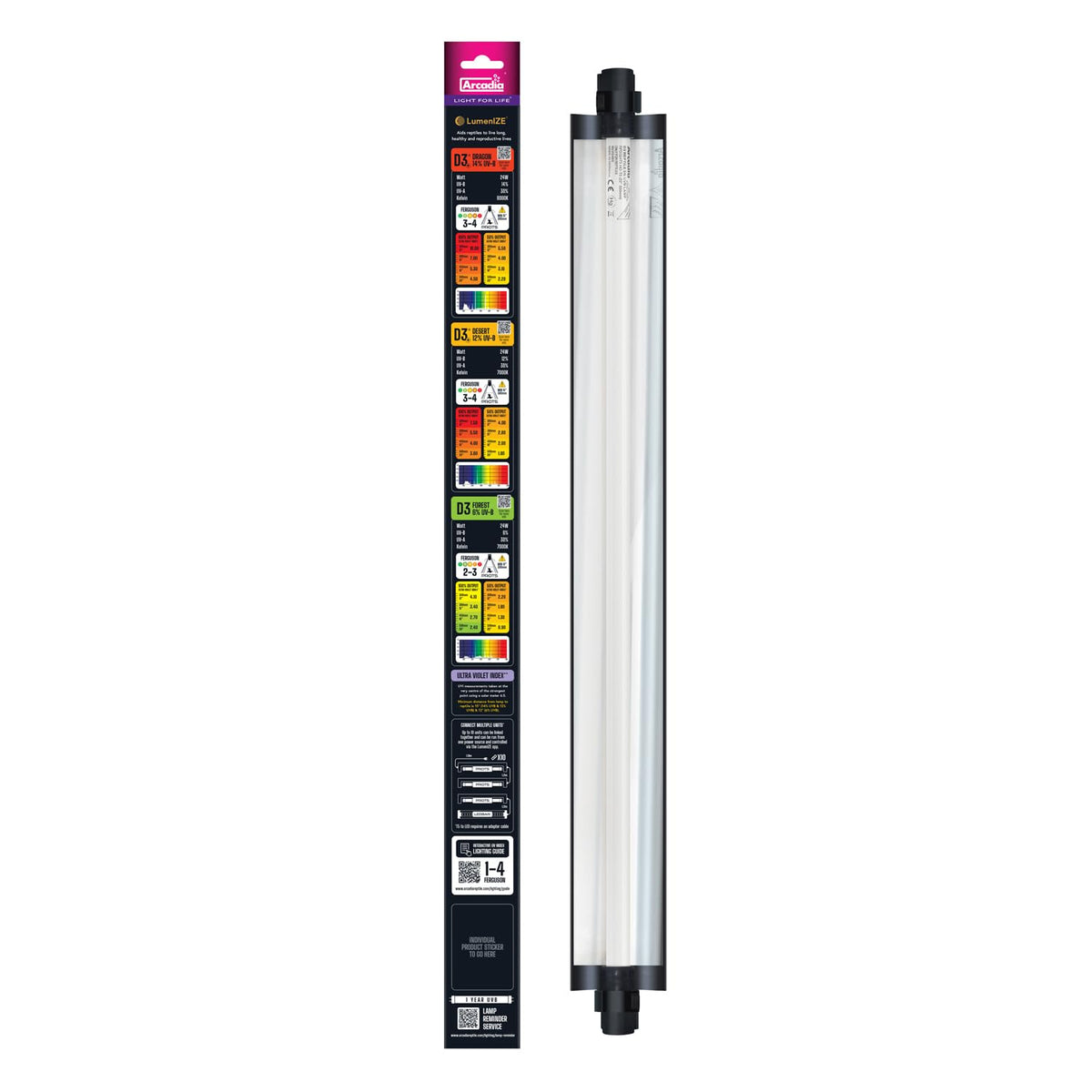 24" 24 Watts 14% UVB Reptile Light Fixture Kit G305636