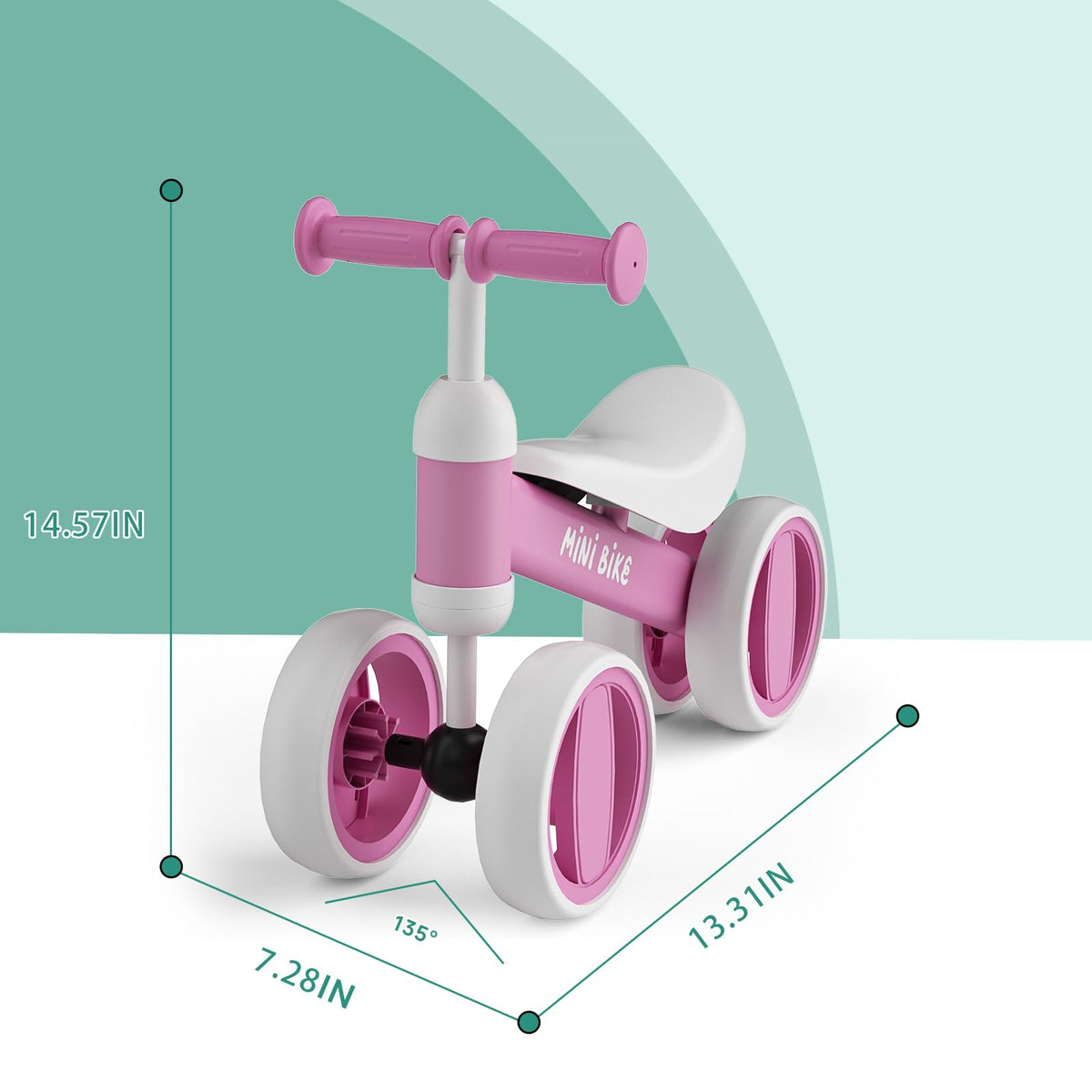 Balance Bike 4 Silent Wheels Soft Seat W608820