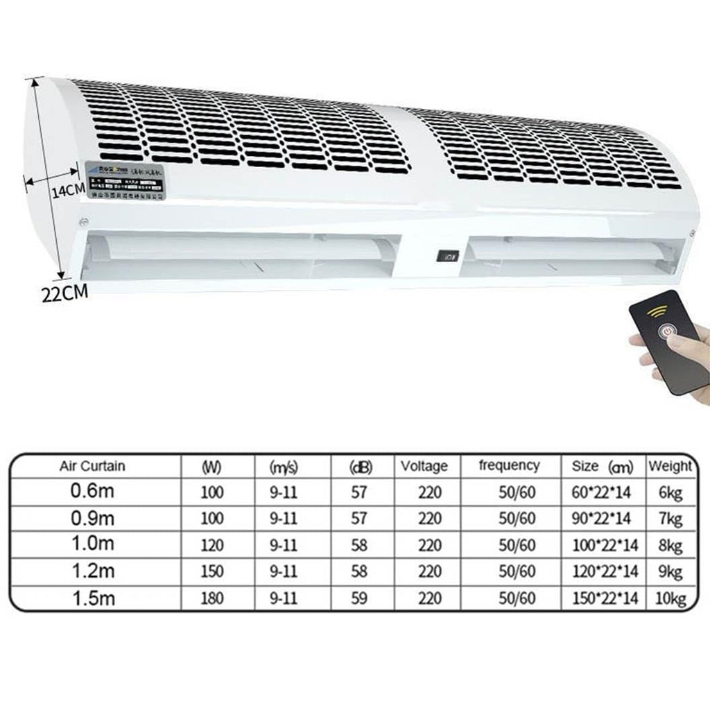 Over Door Air Curtain Fan, 2 Wind Speeds, 100cm H77242