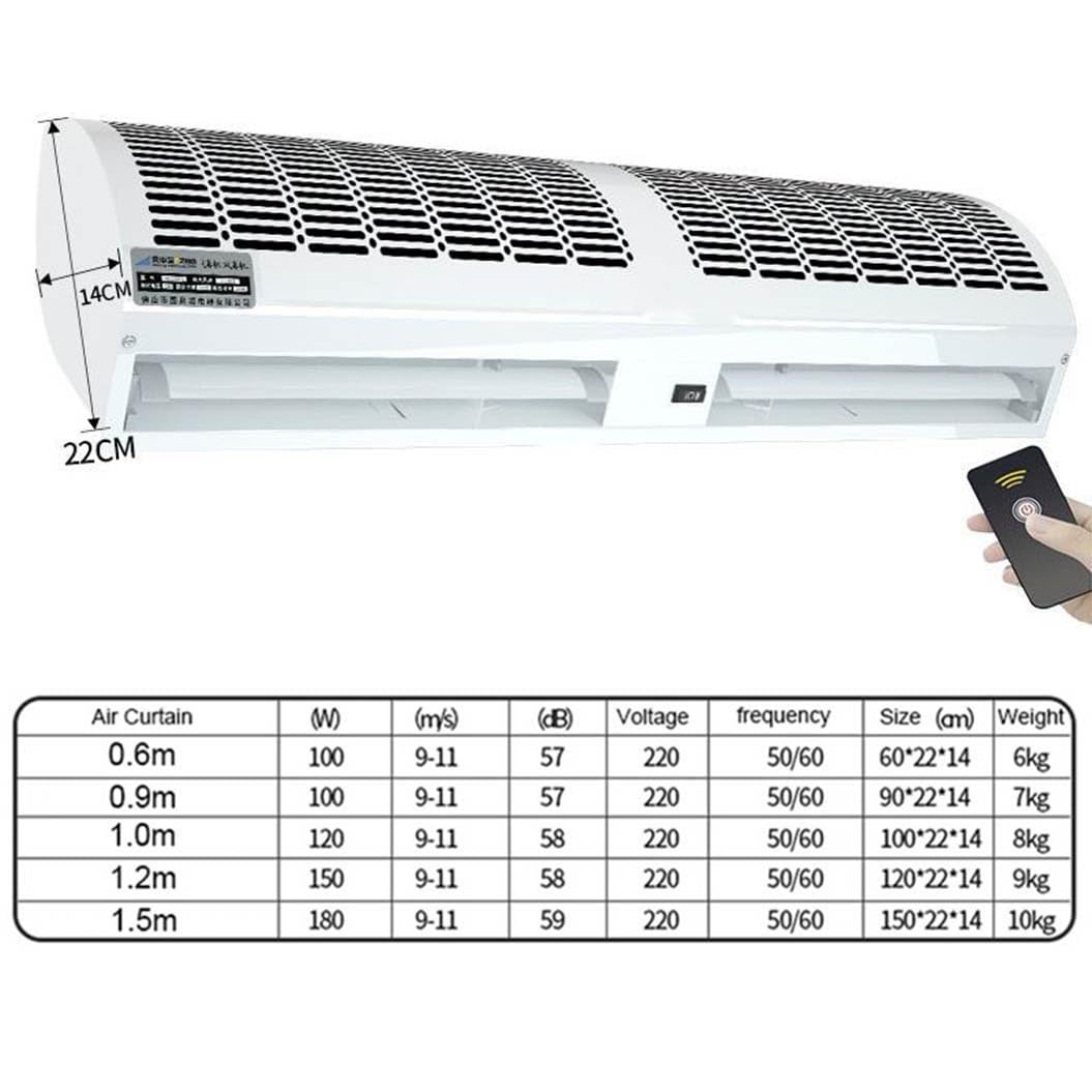 Over Door Air Curtain Fan, 2 Wind Speeds, 100cm H77242