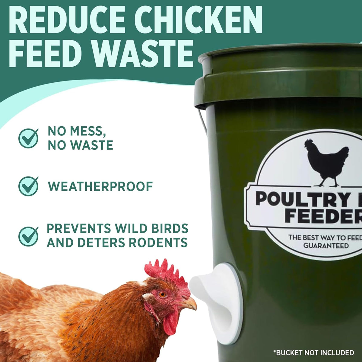 Chicken Feeder and Waterer Set with 3 Ports I748726