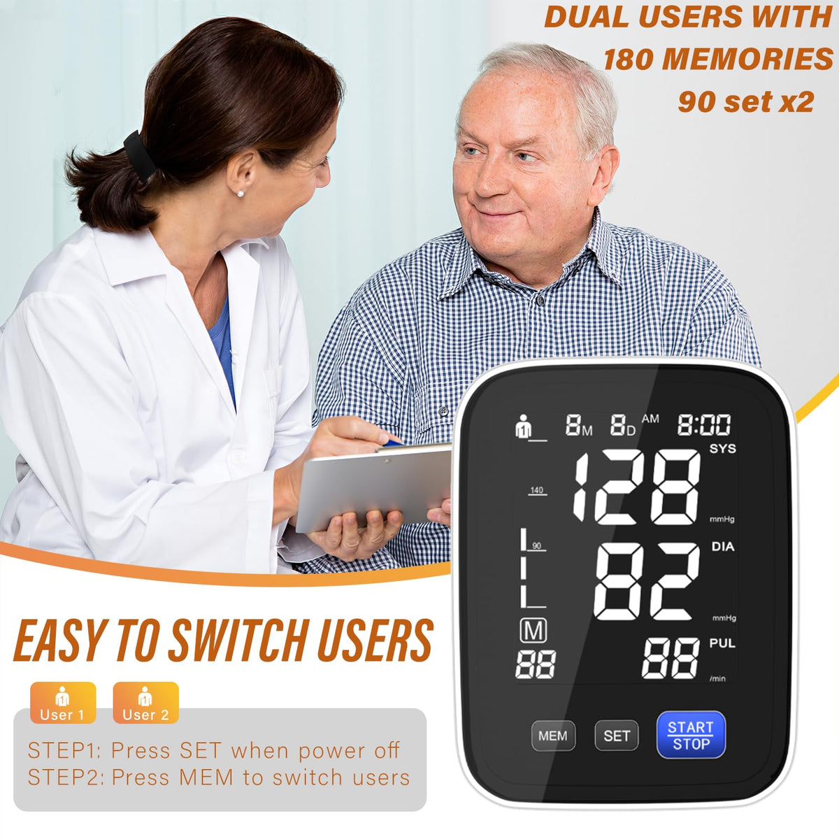 Automatic Upper Arm Blood Pressure Monitor with 8.5"-16.5" Cuff B37073