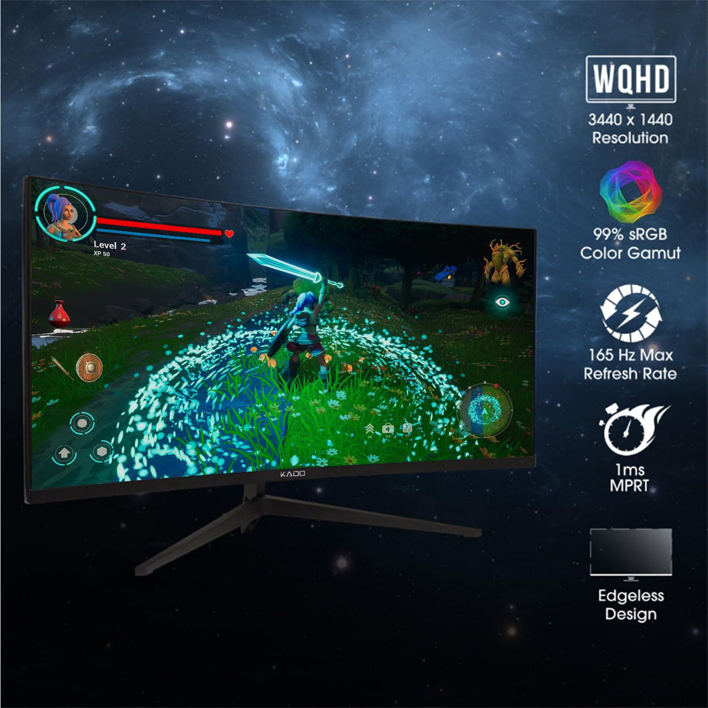 2-Pack 34" Curved 165Hz Ultrawide Computer Monitor J7491