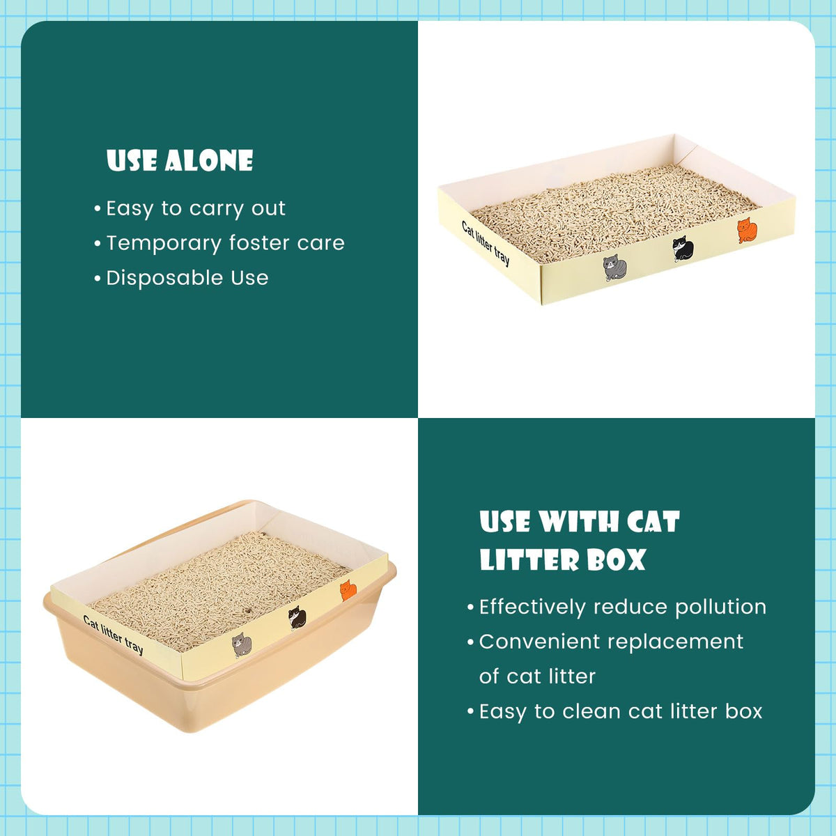 30 Pack Foldable Disposable Cat Litter Box C97774