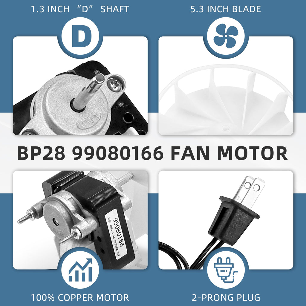 Bathroom Vent Bath Fan Motor Kit Replacement 70cfm 1.4 Amp 120V U42074
