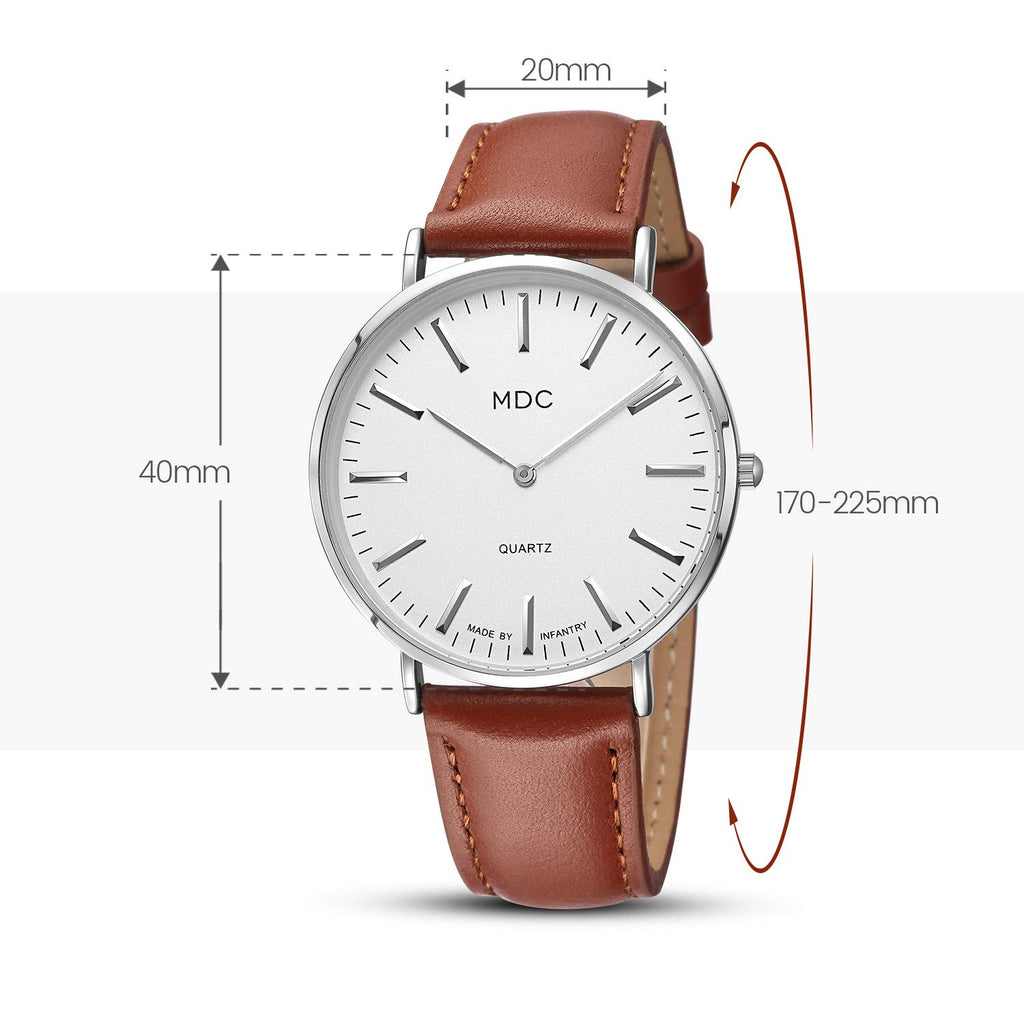 Minimalist Dress Watch Ultra Thin Leather Band P7605