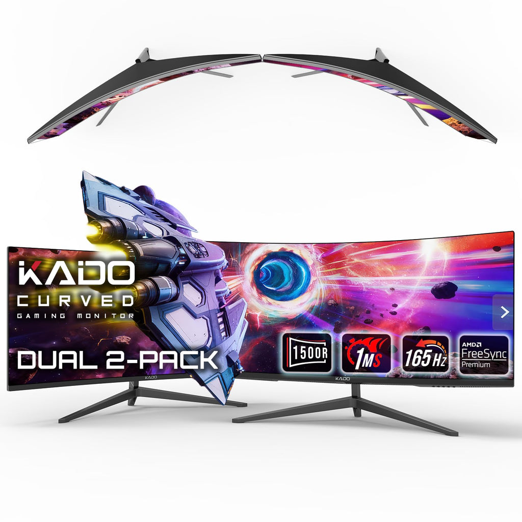 2-Pack 34" Curved 165Hz Ultrawide Computer Monitor J7491