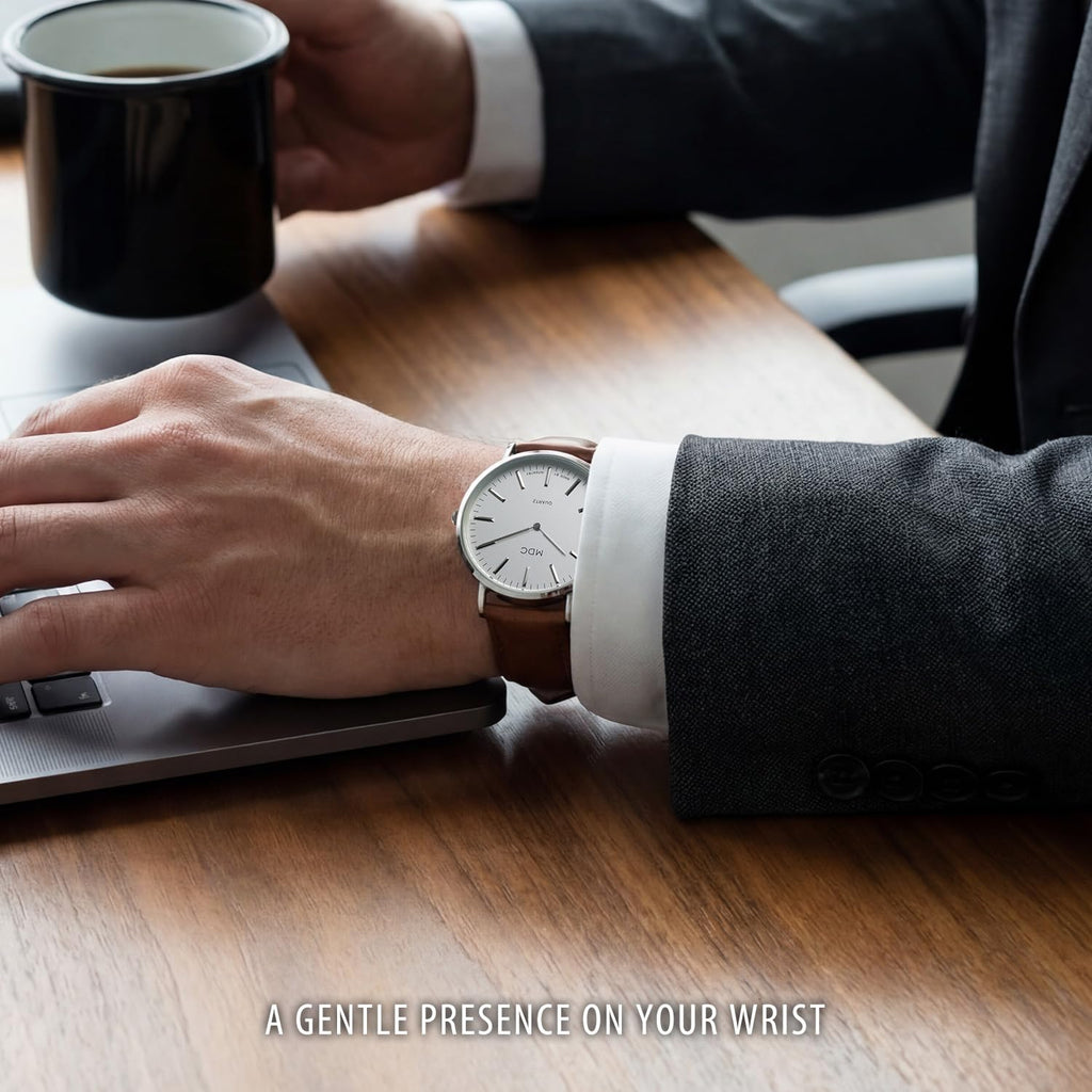 Minimalist Dress Watch Ultra Thin Leather Band P7605