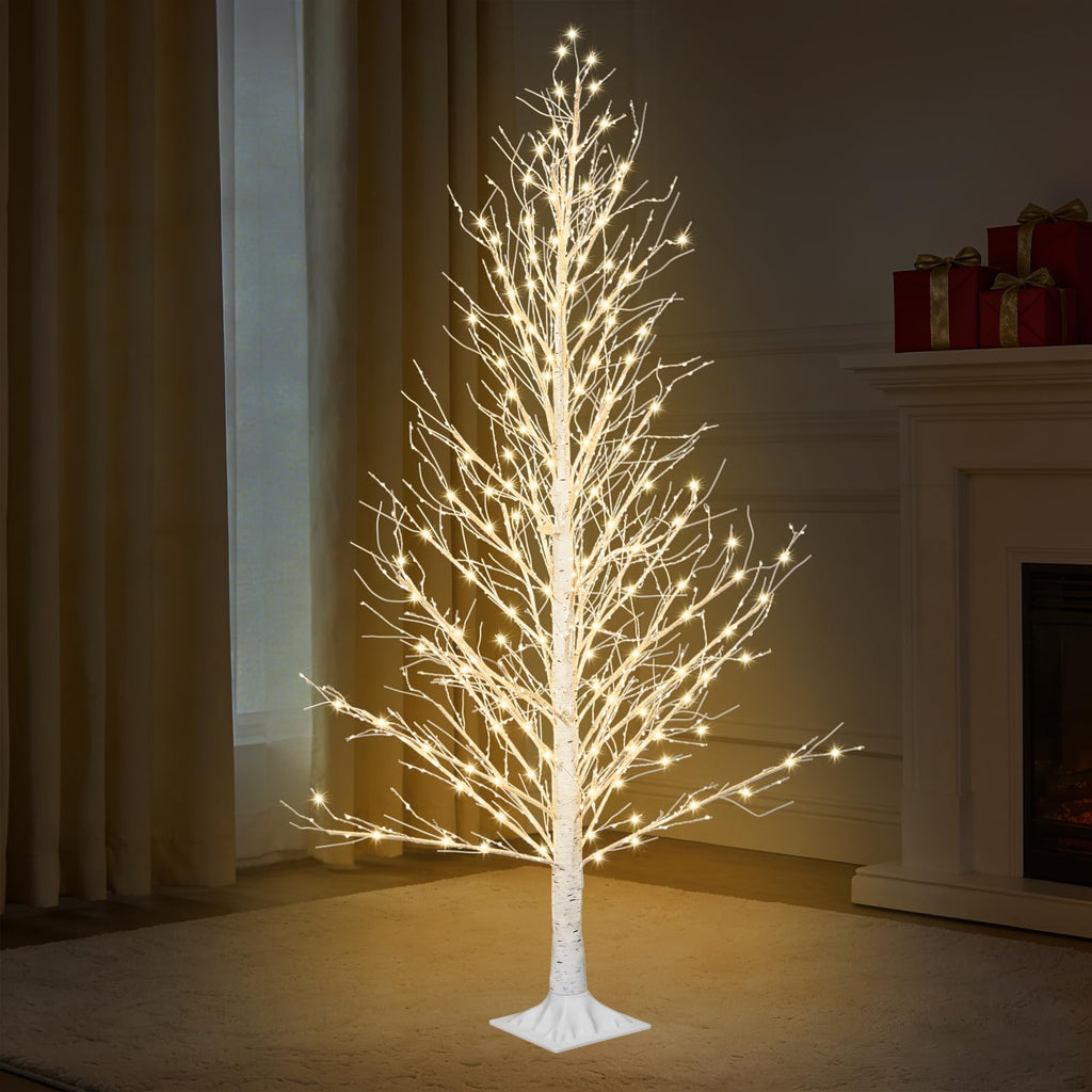 6FT LED Lighted Birch Tree with Timer IP44 Waterproof L212892