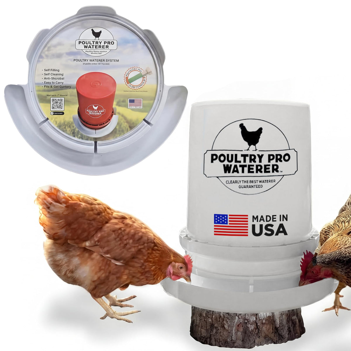 Chicken Feeder and Waterer Set with 3 Ports I748726