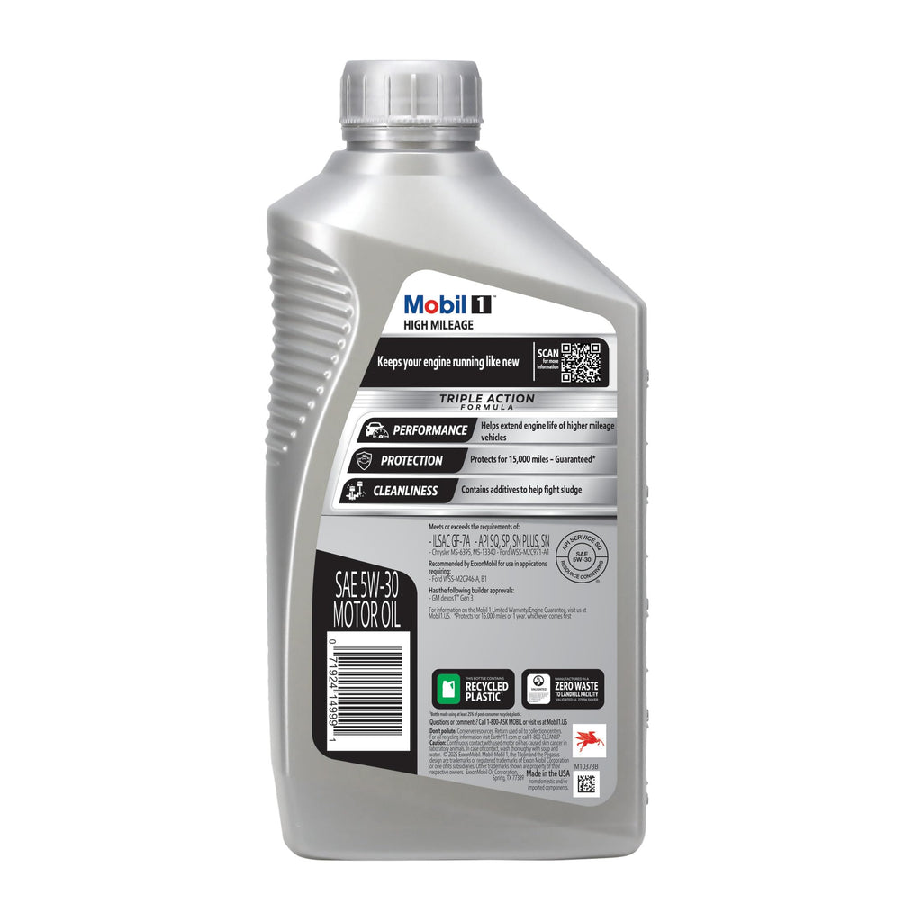 High Mileage Full Synthetic 5W-30 Motor Oil 6-pack of 1 quarts H193607