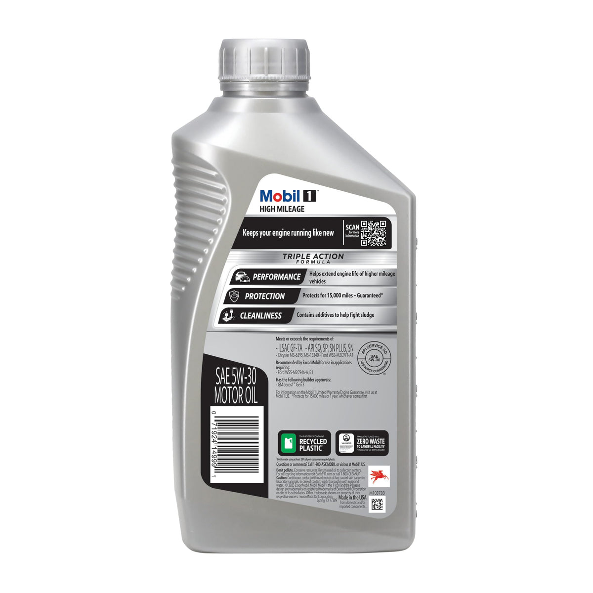 High Mileage Full Synthetic 5W-30 Motor Oil 6-pack of 1 quarts H193607