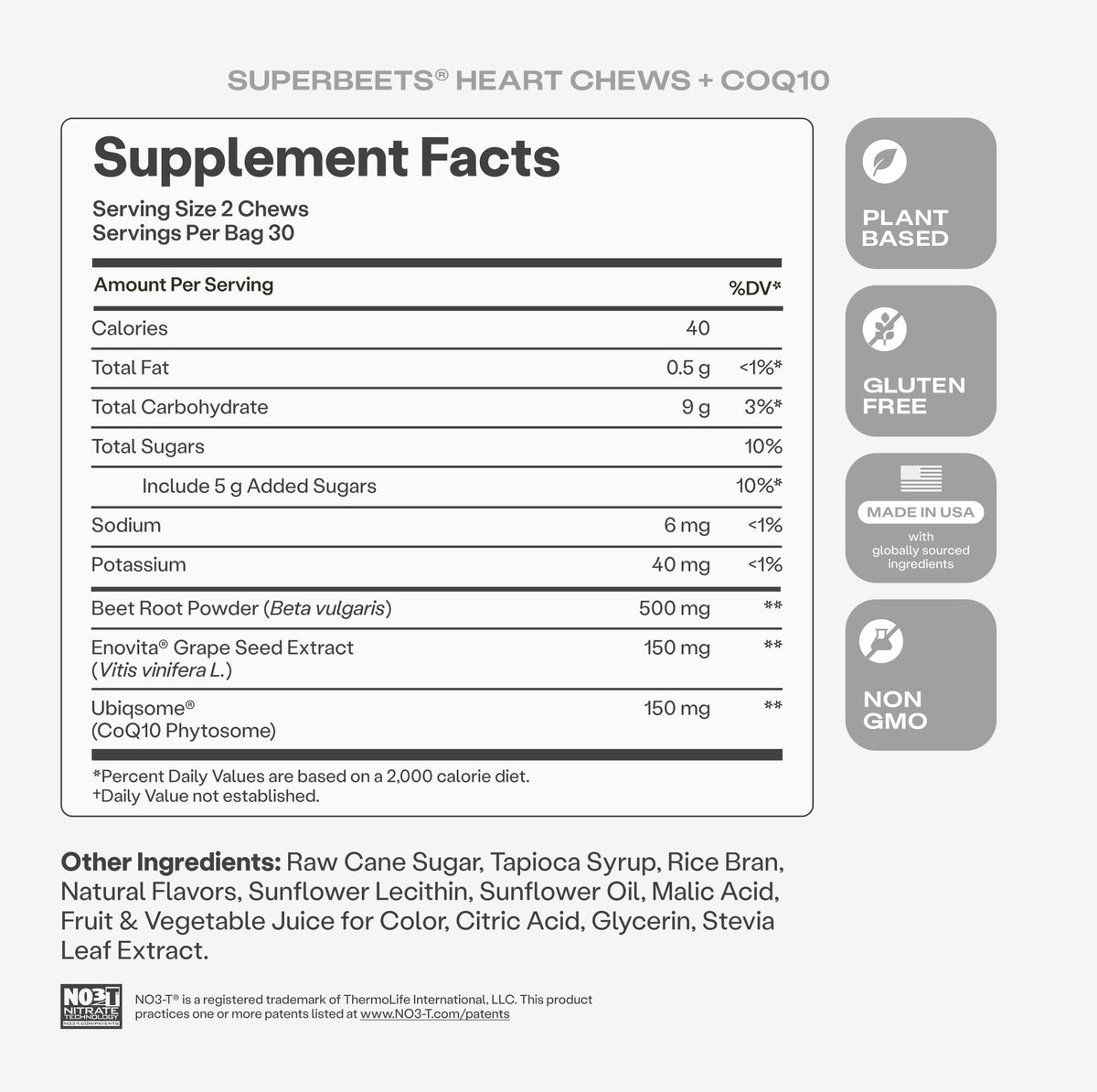 SuperBeets 5-in-1 Heart Chews 150mg CoQ10 60 Ct D692229