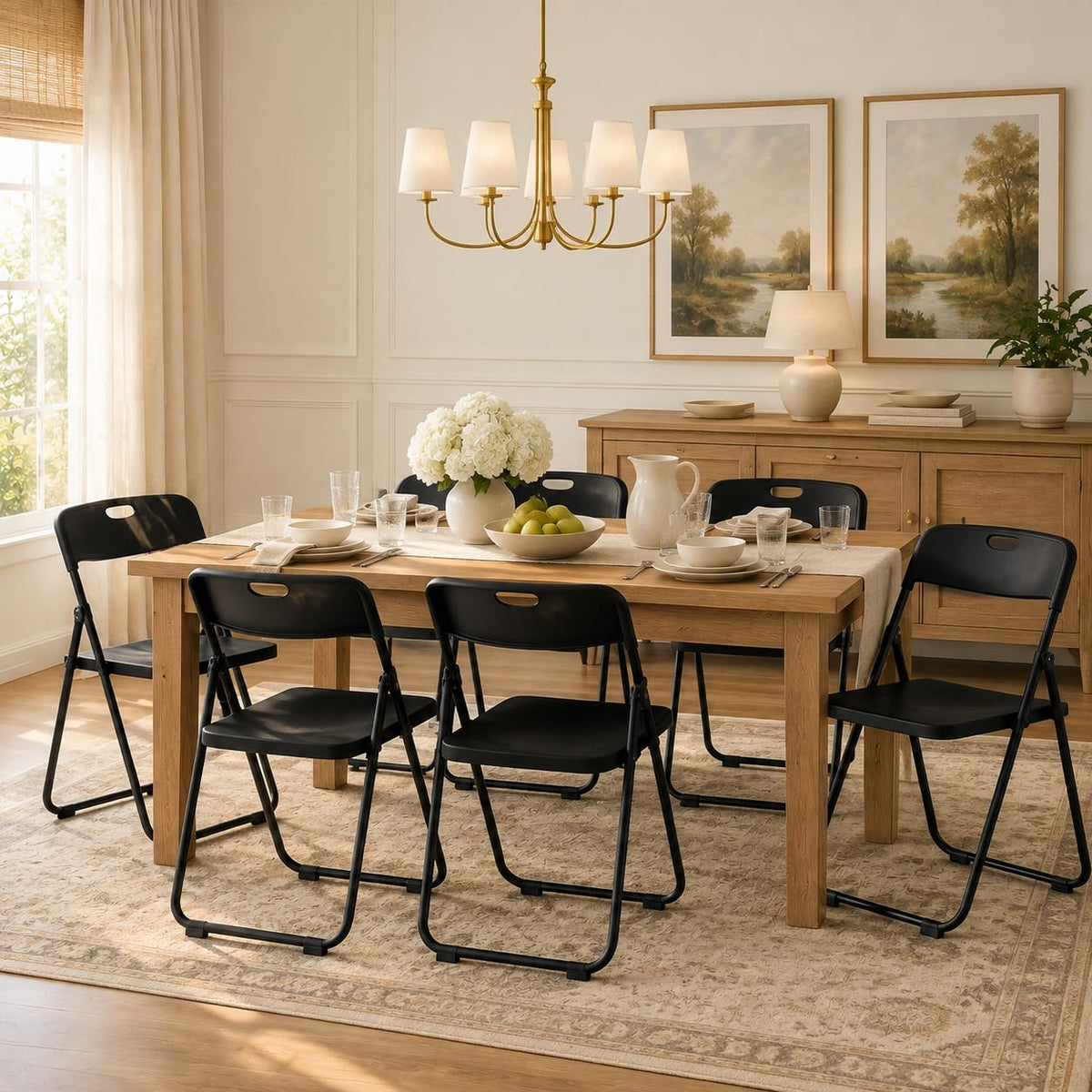 Black Plastic Folding Chairs Q992052