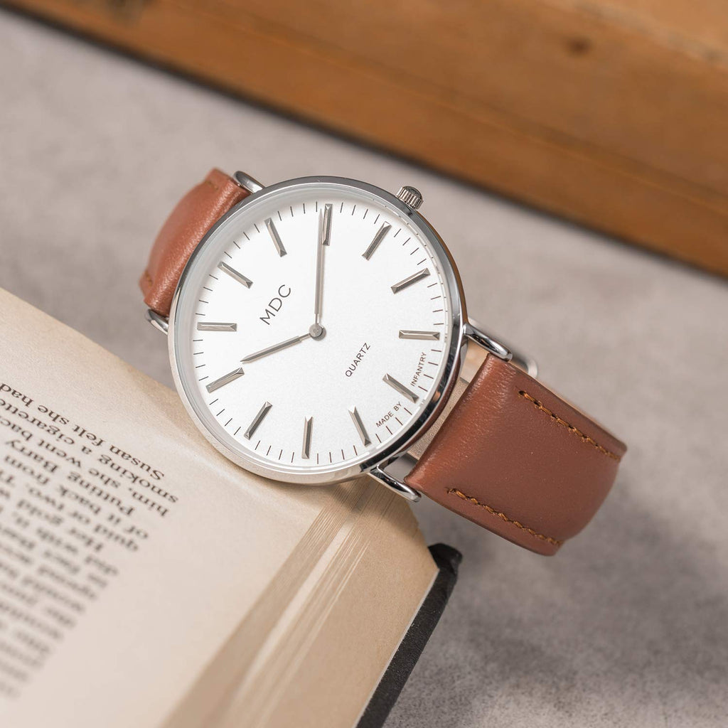 Minimalist Dress Watch Ultra Thin Leather Band P7605