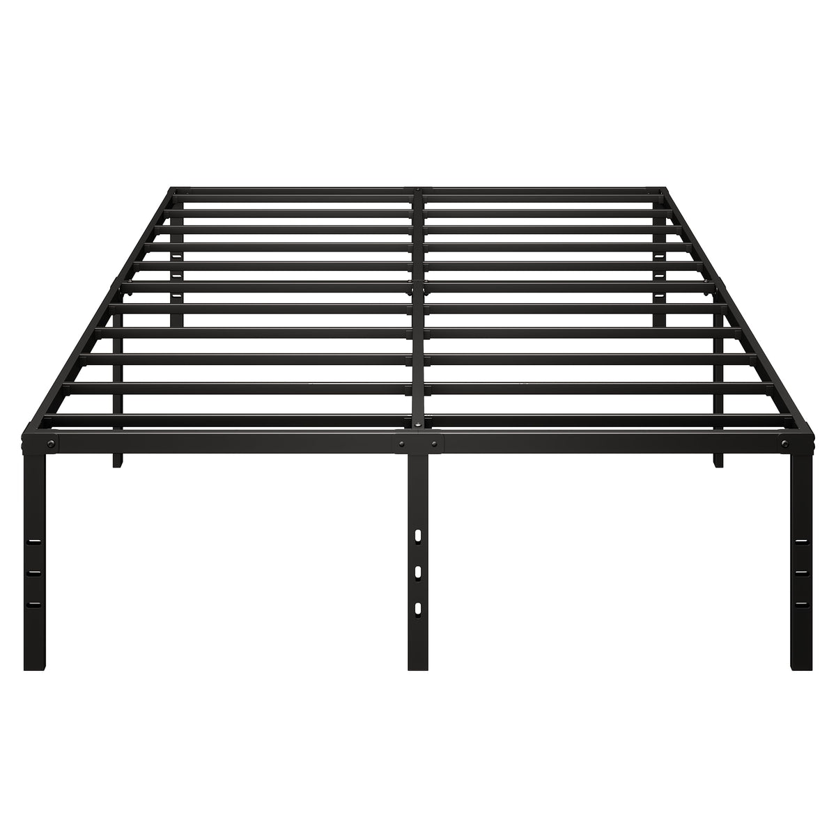 Queen Size Platform Bed Frame Steel Slat Support Black G3474