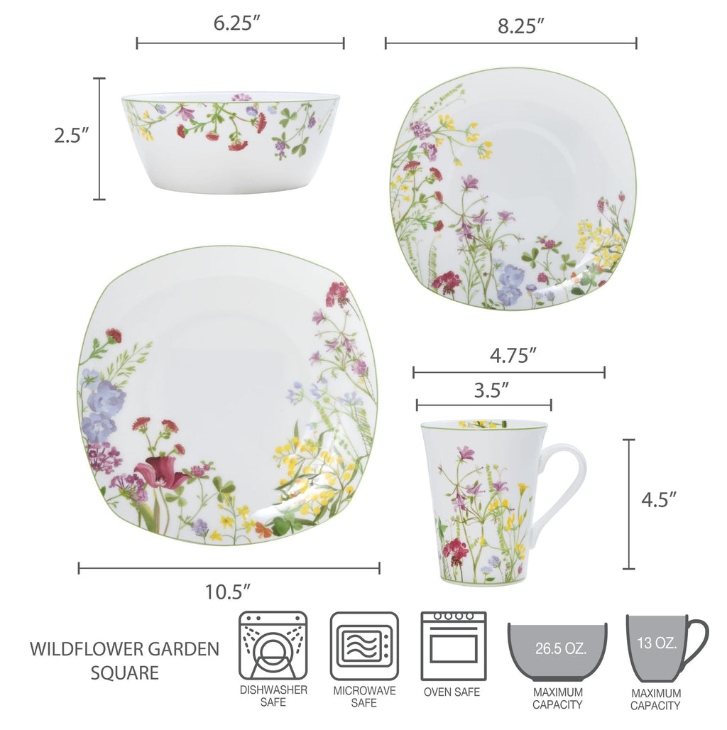 16-Piece Bone China Dinnerware Set Service for 4 O15648