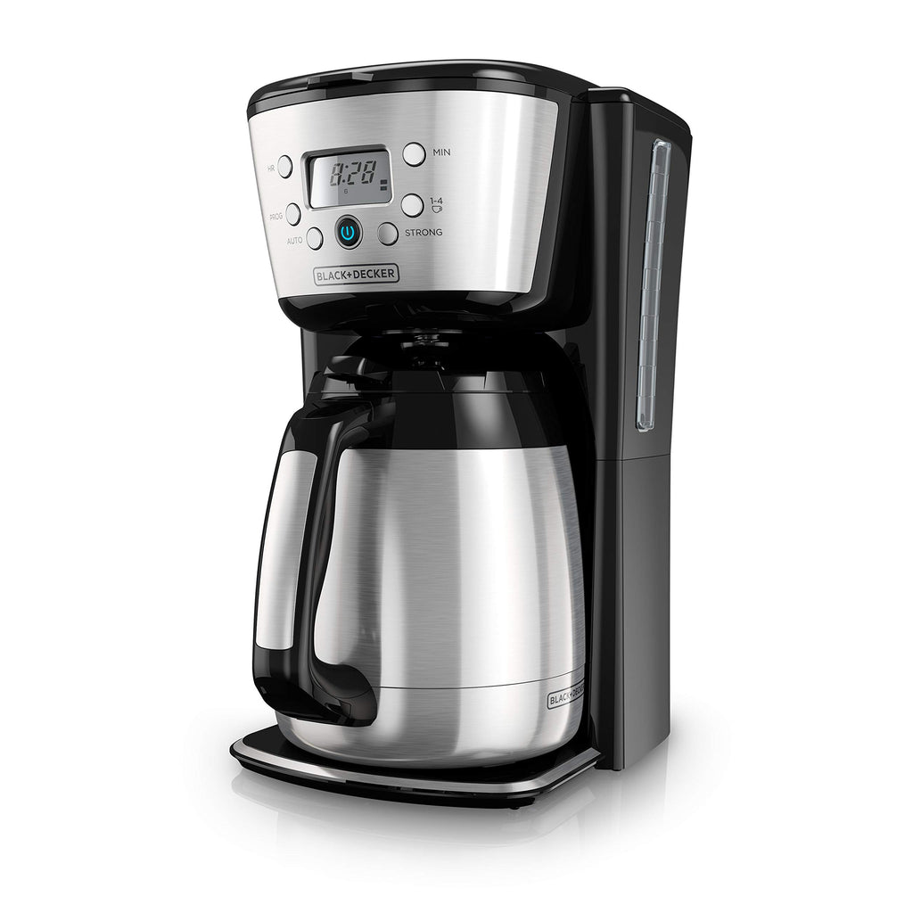 Black and Silver 12 Cup Programmable Thermal Coffee Maker Z897