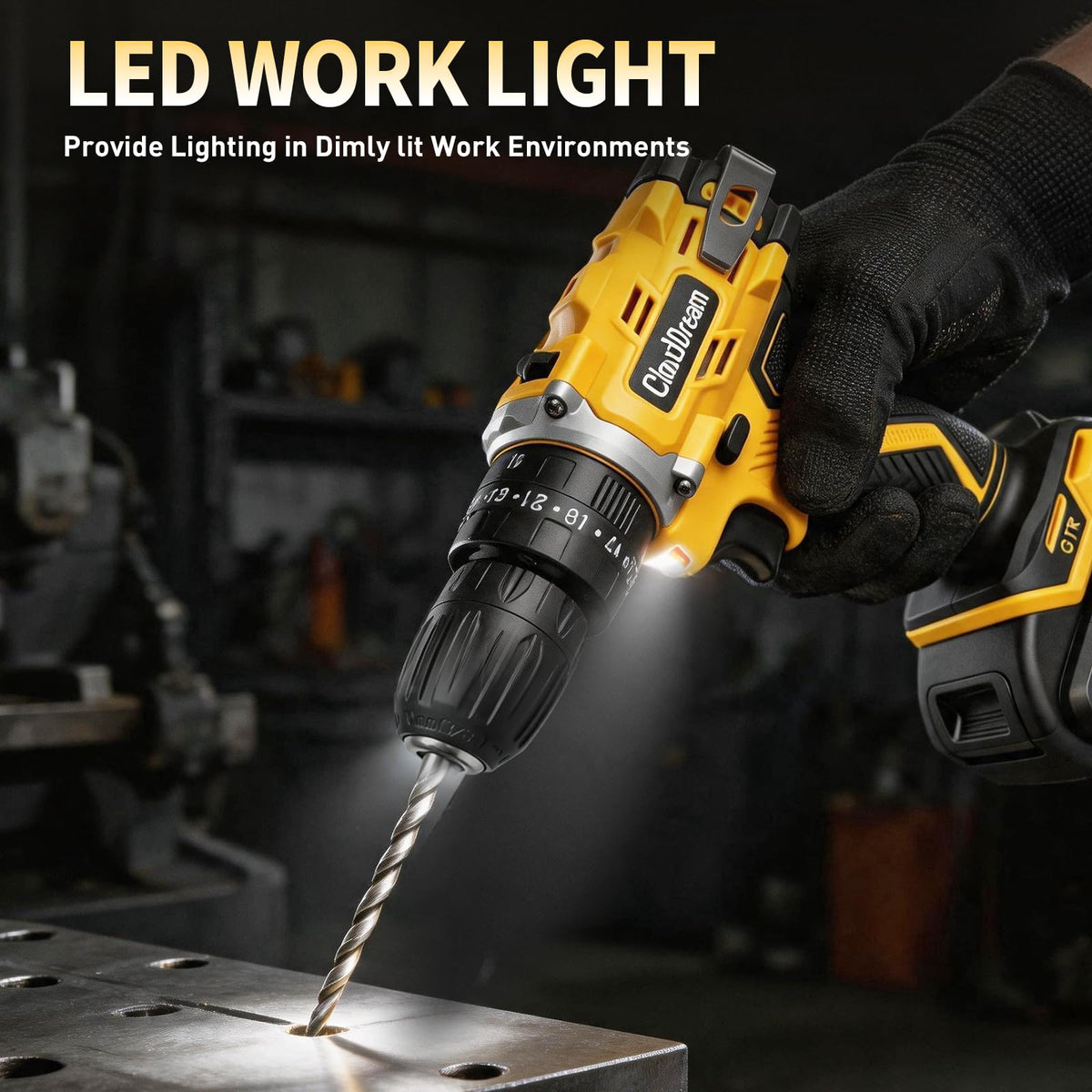 21V Cordless Drill Set with 2 Batteries and Charger Q96790